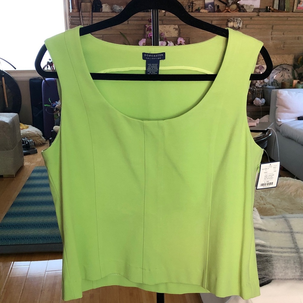 Doncaster Lime Green Sleeveless Shell Top